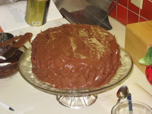 Yellow Cake with Chocolate Buttercream